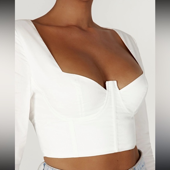 MESHKI ZAHARA SHIRT - white - NWT - Picture 2 of 4